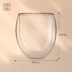 Glas Ice Mit Teeblume 320 Ml Doppelwandiges Borosilikatglas -Haushaltsgeräte Geschäft 0007 10040449 de 0007 dimensions
