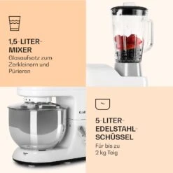 Lucia Küchenmaschine 3-in-1 2000 W / 2,7 PS 5 Ltr Edelstahl BPA-frei -Haushaltsgeräte Geschäft 10008236 de 0006 logo