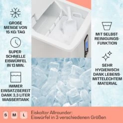 Mr. Silver-Frost Eismaschine 150W Edelstahl Weiß 15kg 10 Mr. Silver-Frost Eismaschine 150W Edelstahl Weiß 15kg -Haushaltsgeräte Geschäft 10020110 de 0002 usp