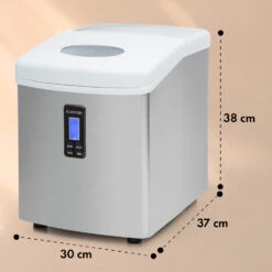 Mr. Silver-Frost Eismaschine 150W Edelstahl Weiß 15kg 15 Mr. Silver-Frost Eismaschine 150W Edelstahl Weiß 15kg -Haushaltsgeräte Geschäft 10020110 yy 0011 dimensions