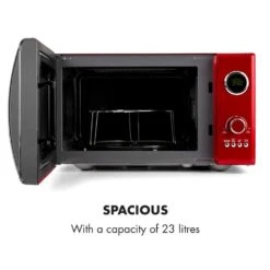 Fine Dinesty 2in1-Mikrowellen-Ofen Retro 23L 1000W 12 Programme Rot -Haushaltsgeräte Geschäft 10027094 yy 0006 logo Klarstein Fine Dinesty 2in1 Mikrowellen Ofen rot