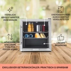 Beersafe L Kühlschrank 47 Liter 2 Böden Panoramaglastür Edelstahl 13 Beersafe L Kühlschrank 47 Liter 2 Böden Panoramaglastür Edelstahl -Haushaltsgeräte Geschäft 10027671 DE 0005 usp