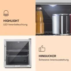 Beersafe L Kühlschrank 47 Liter 2 Böden Panoramaglastür Edelstahl 11 Beersafe L Kühlschrank 47 Liter 2 Böden Panoramaglastür Edelstahl -Haushaltsgeräte Geschäft 10027671 de 0003 logo
