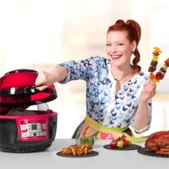 VitAir Turbo Heißluftfritteuse Rot-schwarz 1400W Grillen Backen 9l -Haushaltsgeräte Geschäft 10028289 yy 0003 titel enie klarstein vitair heissluft frieteuse