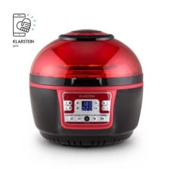 VitAir Turbo Heißluftfritteuse Rot-schwarz 1400W Grillen Backen 9l -Haushaltsgeräte Geschäft 10028289 yy 0004 logo Klarstein VitAir Heissluftfritteuse V2 rot schwarz