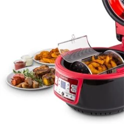VitAir Turbo Heißluftfritteuse Rot-schwarz 1400W Grillen Backen 9l -Haushaltsgeräte Geschäft 10028289 yy 0009 ambient 03 Klarstein VitAir Heissluftfritteuse