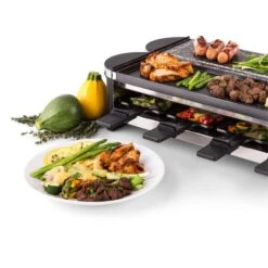 Tenderloin 50/50 Raclette-Grill 1200W 8 Personen Naturstein & Grill -Haushaltsgeräte Geschäft 10028578 yy 0006 logo 06 Klarstein Tenderloin Raclette Grill