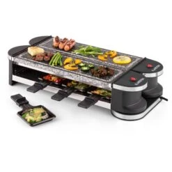 Tenderloin 100 Raclette-Grill 1200 W (2x600W) 8 Personen 2x Naturstein -Haushaltsgeräte Geschäft 10028579 yy 0007 logo 07 Klarstein Tenderloin Raclette Grill