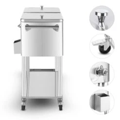 Springbreak 2000 Getränkewagen Terrassenkühlwagen 80l Edelstahl -Haushaltsgeräte Geschäft 10029647 yy 0003 logo