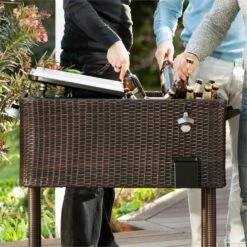 Springbreak Getränkewagen Kühlbox Terrassenkühlwagen 80l Rattandekor -Haushaltsgeräte Geschäft 10029648 yy 0004 logo