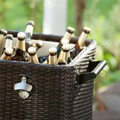 Springbreak Getränkewagen Kühlbox Terrassenkühlwagen 80l Rattandekor -Haushaltsgeräte Geschäft 10029648 yy 0005 logo