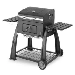 Bigfoot Holzkohlegrill Smoker BBQ-Grill 55 X 40 Cm Stahl Schwarz -Haushaltsgeräte Geschäft 10029763 yy 0008 front Klarstein Bigfoot BBQ Grill Smoker