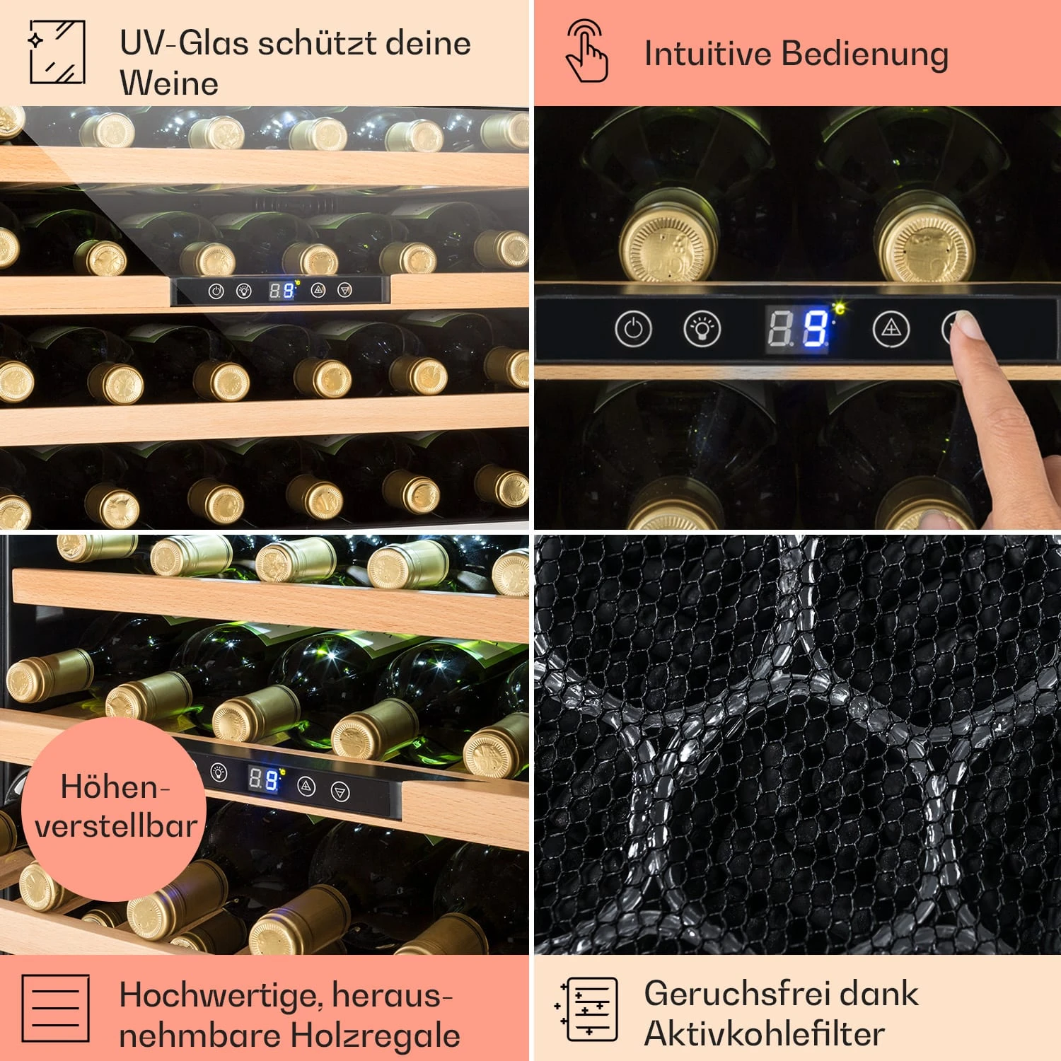 Vinsider 24 Built-In Uno Einbau-Weinkühlschrank 24 Flaschen 57 Liter 7 Vinsider 24 Built-In Uno Einbau-Weinkühlschrank 24 Flaschen 57 Liter – Bild 5