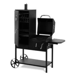 Fleischbrocken Holzkohlegrill Smoker Räucherofen BBQ-Grill Schwarz -Haushaltsgeräte Geschäft 10030554 yy 0007 front Professional charcoal grill and smoker