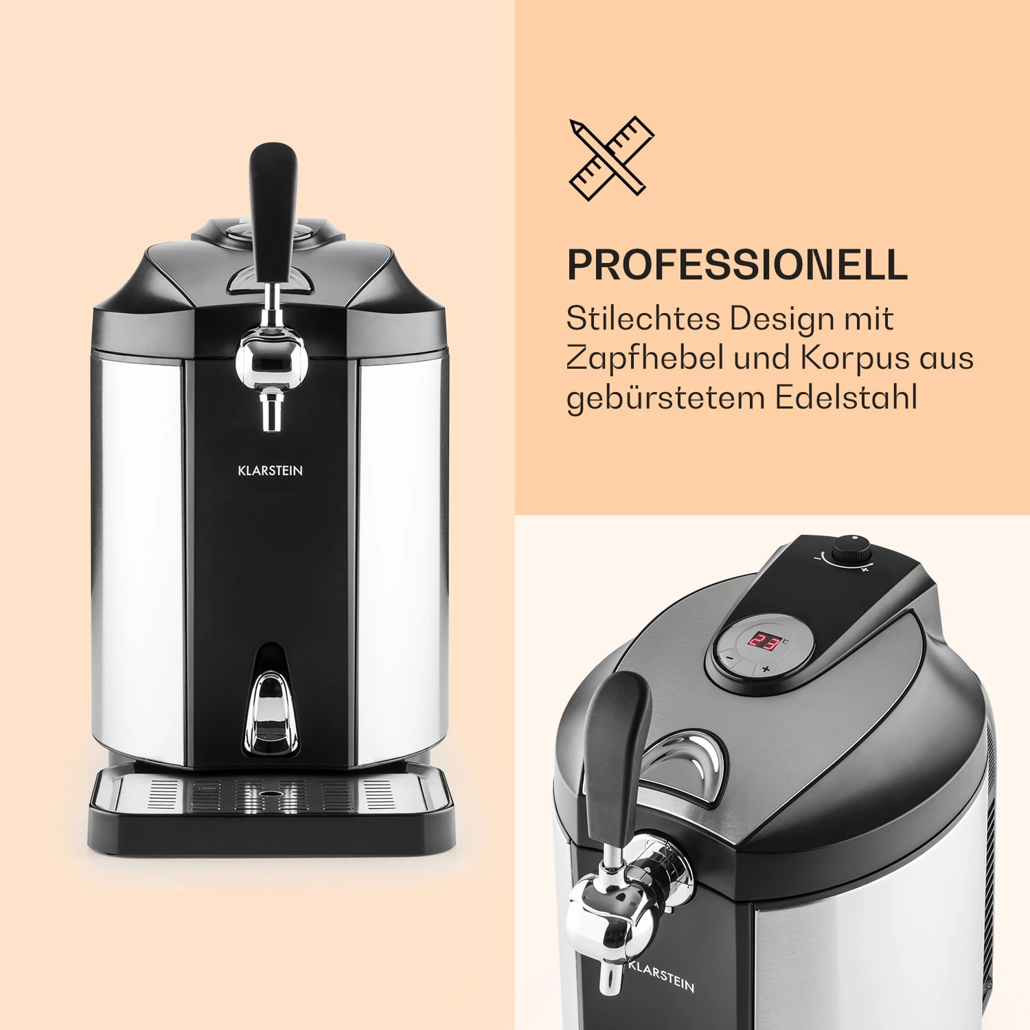 Skal Bierzapfanlage Bierkühler 5l Fässer CO2 Edelstahl 5 Skal Bierzapfanlage Bierkühler 5l Fässer CO2 Edelstahl – Bild 3