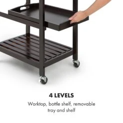 Vermont Servierwagen Küchenwagen 5 Etagen Holz Edelstahl Mobil -Haushaltsgeräte Geschäft 10030776 uk 0005 logo