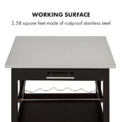 Vermont Servierwagen Küchenwagen 5 Etagen Holz Edelstahl Mobil -Haushaltsgeräte Geschäft 10030776 uk 0006 logo