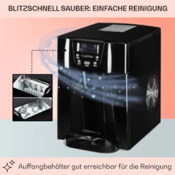 Ice Volcano 2G Eismaschine LED 12kg Je 24h 2l 6-12min Schwarz -Haushaltsgeräte Geschäft 10030844 DE 0005 usp