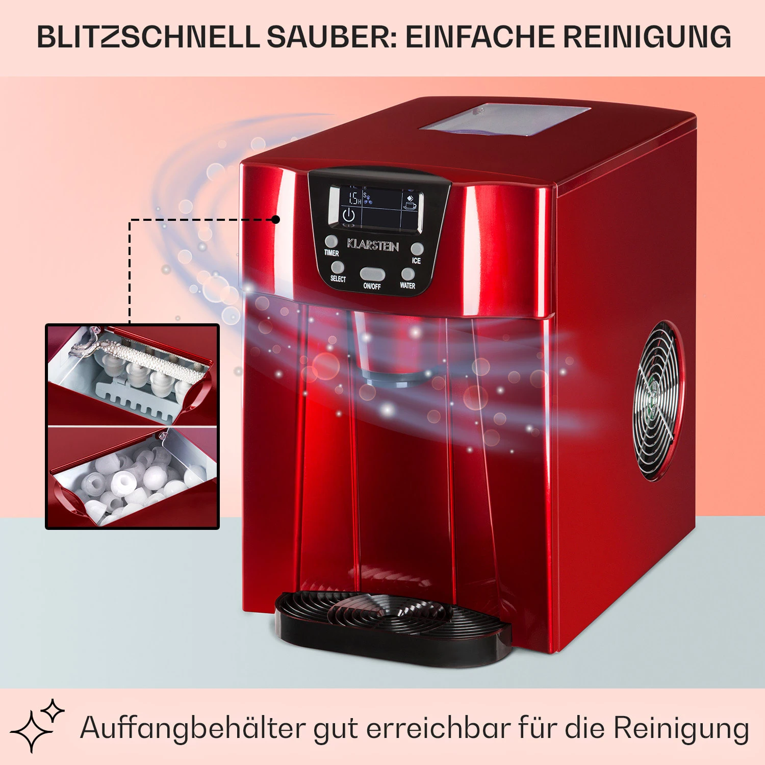Ice Volcano 2G Eismaschine LED 12kg Je 24h 2l 6-12min Rot 7 Ice Volcano 2G Eismaschine LED 12kg Je 24h 2l 6-12min Rot – Bild 5