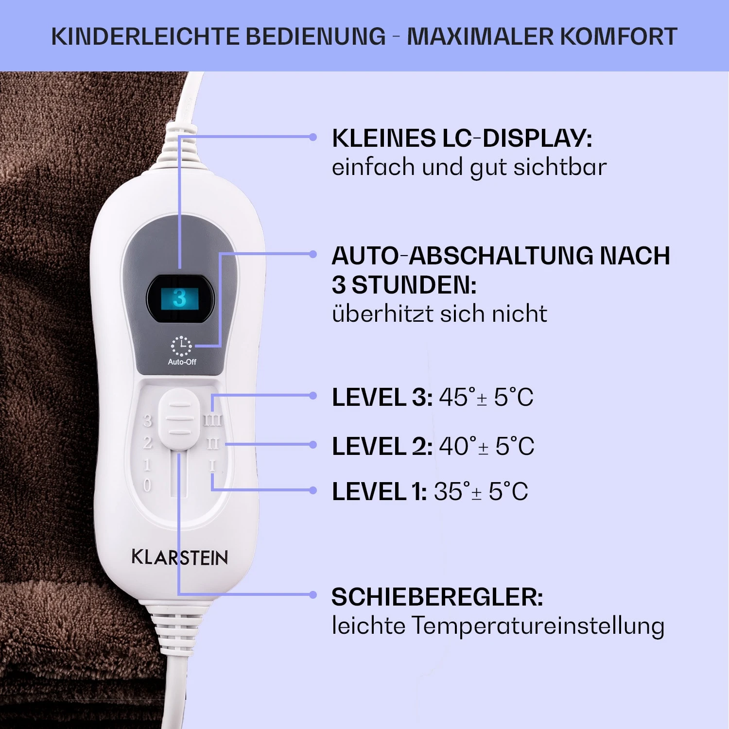 Dr. Watson XXL Heizdecke 3 Stufen Waschbar 200x180cm Mikroplüsch 8 Dr. Watson XXL Heizdecke 3 Stufen Waschbar 200x180cm Mikroplüsch – Bild 6