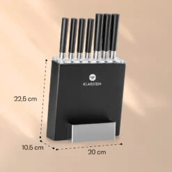Kitano 8tlg. Messer-Set Mit Block 7 Messer Stahl Edler Holzblock -Haushaltsgeräte Geschäft 10031653 yy 0007 logo
