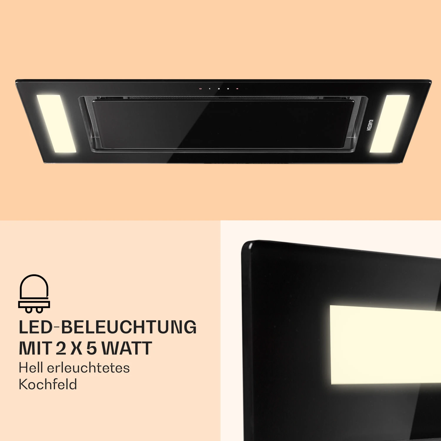 Remy Deckenhaube 90 Cm 619 M³/h 230W 3 Stufen Fernbedienung 5 Remy Deckenhaube 90 Cm 619 M³/h 230W 3 Stufen Fernbedienung – Bild 3