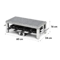 Schmelzlette Raclette 1500W Naturstein-Platte Edelstahlgehäuse -Haushaltsgeräte Geschäft 10032028 yy 0006 logo Klarstein Schmelzlette Raclette 1500W Edelstahl