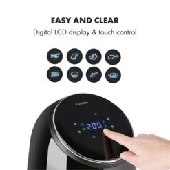 AirVital Heißluftfritteuse 1300W 2,5l CeraPlus-Antihaft Touch Schwarz -Haushaltsgeräte Geschäft 10032332 yy 0005 logo Klarstein AirVital Heissluftfritteuse 1300W schwarz