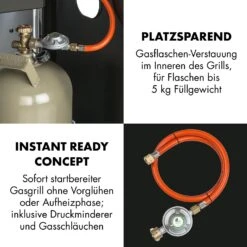 Lucifer 2.0-T Gasgrill 2 X 3,5 KW Brenner 45x44cm Grill Edelstahl -Haushaltsgeräte Geschäft 10032455 de 0008 logo