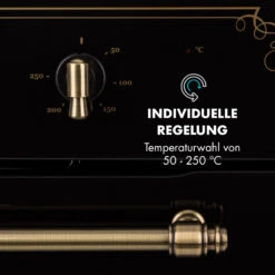 Victoria Einbaubackofen Retro-Design 9 Funktionen 50-250°C Schwarz -Haushaltsgeräte Geschäft 10032460 de 0005 logo