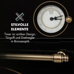 Victoria Einbaubackofen Retro-Design 9 Funktionen 50-250°C Schwarz -Haushaltsgeräte Geschäft 10032460 de 0006 logo