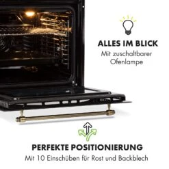Victoria Einbaubackofen Retro-Design 9 Funktionen 50-250°C Schwarz -Haushaltsgeräte Geschäft 10032460 de 0007 logo
