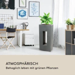 Airflor Pflanztopf 45 X 100 X 27 Cm Fiberglas In-/Outdoor Dunkelgrau -Haushaltsgeräte Geschäft 10032502 de 0003 logo
