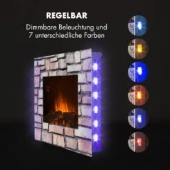 Colmar Elektrischer Kamin Glas 2000W 7 LED-Farben Fernbedienung -Haushaltsgeräte Geschäft 10032536 de 0004 logo