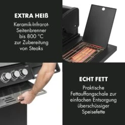 Highgrade 4 IB Gasgrill 6 Brenner 19,8 KW 71x46cm Grill Edelstahl -Haushaltsgeräte Geschäft 10032580 de 0009 logo