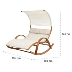 Mauritius Schwingliege Mit Dach ComfortMesh 180kg Max.wetterfest Creme -Haushaltsgeräte Geschäft 10032587 yy 0009 logo Blumfeldt Mauritius Schwingliege mit Dach creme