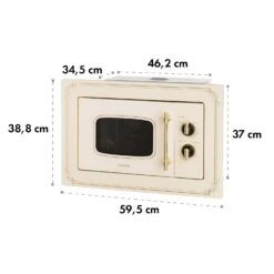 Victoria 20 Einbau-Mikrowelle, 20 L, 800 W, Grill: 1000 W, Elfenbein -Haushaltsgeräte Geschäft 10032592 yy 0010 logo