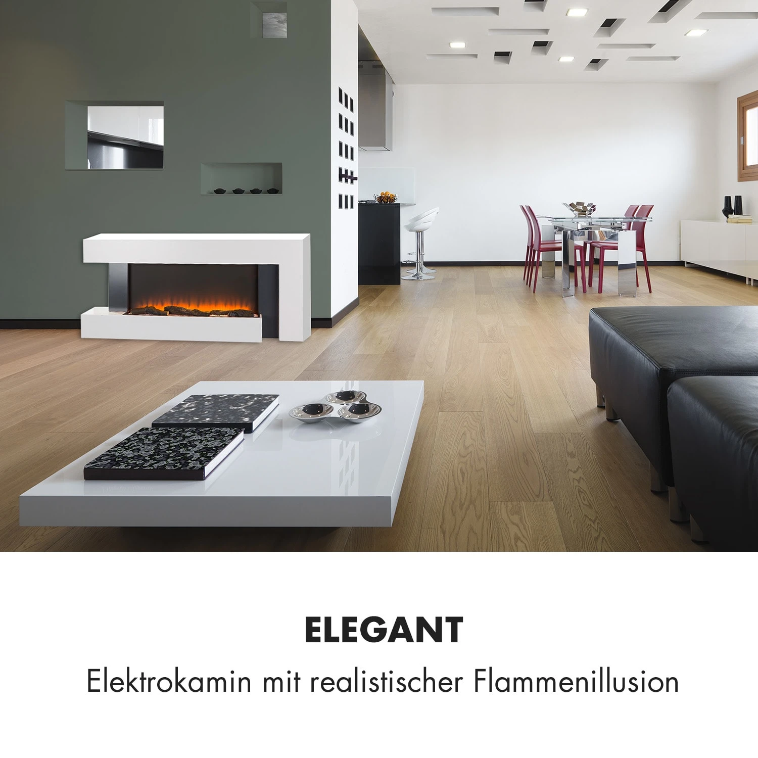 Studio Light & Fire 2 Kamin 1000/2000W MDF Fernbedienung 4 Studio Light & Fire 2 Kamin 1000/2000W MDF Fernbedienung – Bild 2