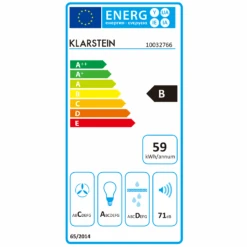 Aurica 90 Dunstabzugshaube, 90 Cm, Wandanbau, 165 W, Schwarz -Haushaltsgeräte Geschäft 10032766 energy label