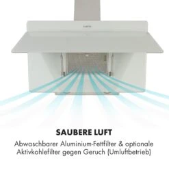 Aurica 90 Dunstabzugshaube 90cm 600 M³/h LED Touch Glas Weiß -Haushaltsgeräte Geschäft 10032767 de 0005 logo