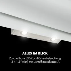 Aurica 90 Dunstabzugshaube 90cm 600 M³/h LED Touch Glas Weiß -Haushaltsgeräte Geschäft 10032767 de 0007 logo
