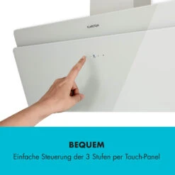 Aurica 90 Dunstabzugshaube 90cm 600 M³/h LED Touch Glas Weiß -Haushaltsgeräte Geschäft 10032767 de 0008 logo