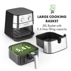 AeroVital Heißluftfritteuse 1700W 5,4 Liter Timer Edelstahl Silber 20 AeroVital Heißluftfritteuse 1700W 5,4 Liter Timer Edelstahl Silber -Haushaltsgeräte Geschäft 10032848 yy 0009 logo Klarstein AeroVital Heissluftfritteuse silber reedit