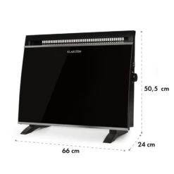 Gotland Glaskonvektor 600, 900 Und 1500W Standgerät Schwarz -Haushaltsgeräte Geschäft 10032867 yy 0008 logo Klarstein Gotland Glaskonvektor schwarz