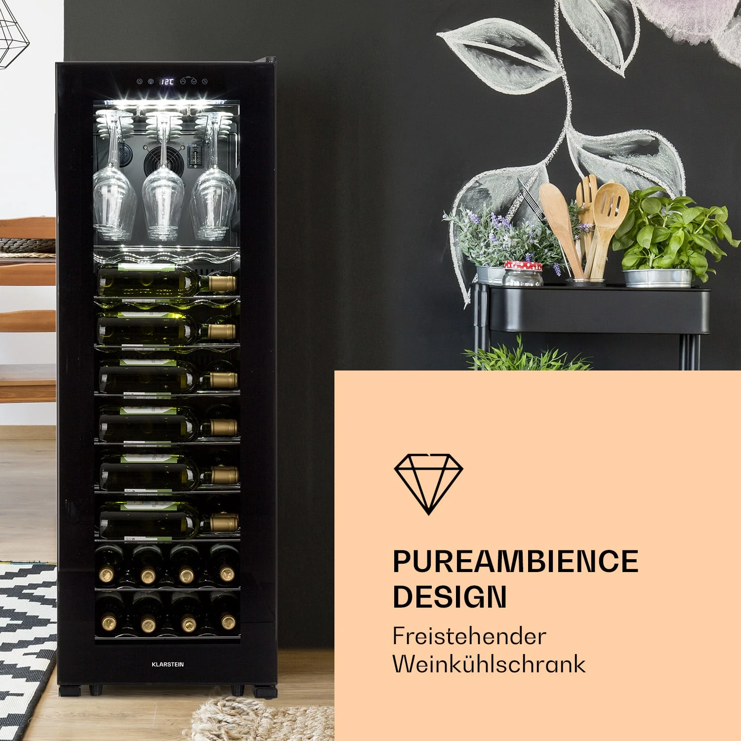 Bellevin 62 Weinkühlschrank 56 Flaschen 5-20°C EEC G 4 Bellevin 62 Weinkühlschrank 56 Flaschen 5-20°C EEC G – Bild 2