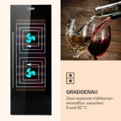 Barossa 77 Duo Weinkühlschrank 2 Zonen 191 L 77 Fl. Touch LED Schwarz -Haushaltsgeräte Geschäft 10032963 de 0005 logo