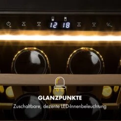 Barossa 77 Duo Weinkühlschrank 2 Zonen 191 L 77 Fl. Touch LED Schwarz -Haushaltsgeräte Geschäft 10032963 de 0008 logo