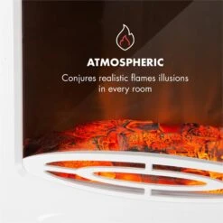 Meran Elektrischer Kamin 950/1850W 2-stufige Heizung Gusseisen-Stil -Haushaltsgeräte Geschäft 10032974 yy 0005 logo Klarstein Meran Elektrischer Kamin weiss