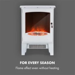 Meran Elektrischer Kamin 950/1850W 2-stufige Heizung Gusseisen-Stil -Haushaltsgeräte Geschäft 10032974 yy 0006 logo Klarstein Meran Elektrischer Kamin weiss