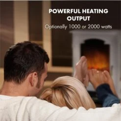 Graz Elektrischer Kamin 1000/2000W Thermostat PanoramaView -Haushaltsgeräte Geschäft 10033095 yy 0004 logo Klarstein Graz Elektrischer Kamin weiss